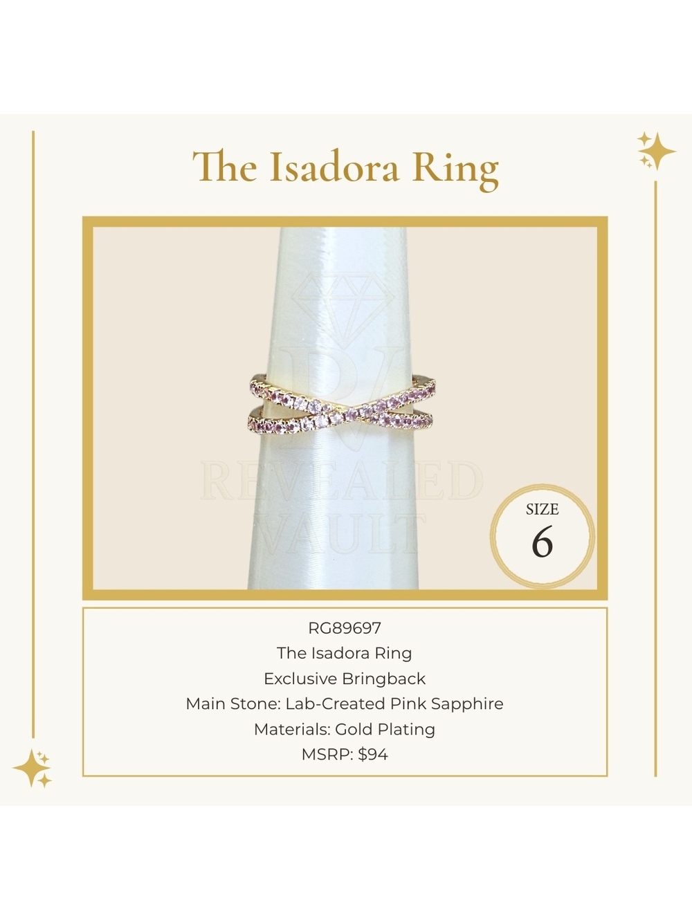 The Isadora Ring - Size 6 - OG